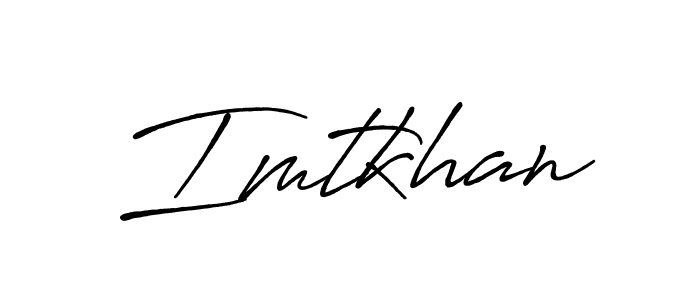 Use a signature maker to create a handwritten signature online. With this signature software, you can design (Antro_Vectra_Bolder) your own signature for name Imtkhan. Imtkhan signature style 7 images and pictures png