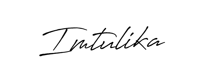 Use a signature maker to create a handwritten signature online. With this signature software, you can design (Antro_Vectra_Bolder) your own signature for name Imtulika. Imtulika signature style 7 images and pictures png