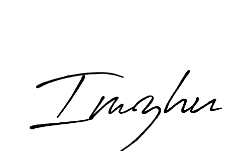 You should practise on your own different ways (Antro_Vectra_Bolder) to write your name (Imzhu) in signature. don't let someone else do it for you. Imzhu signature style 7 images and pictures png