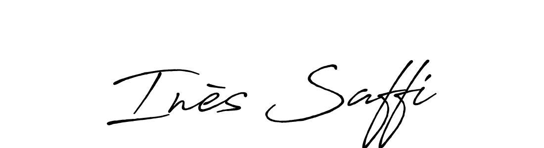 Also we have Inès Saffi name is the best signature style. Create professional handwritten signature collection using Antro_Vectra_Bolder autograph style. Inès Saffi signature style 7 images and pictures png