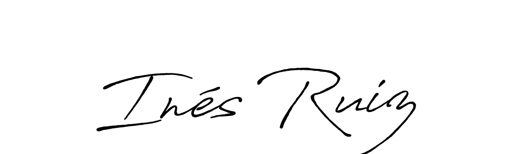 Make a beautiful signature design for name Inés Ruiz. With this signature (Antro_Vectra_Bolder) style, you can create a handwritten signature for free. Inés Ruiz signature style 7 images and pictures png