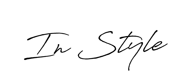 Create a beautiful signature design for name In Style. With this signature (Antro_Vectra_Bolder) fonts, you can make a handwritten signature for free. In Style signature style 7 images and pictures png