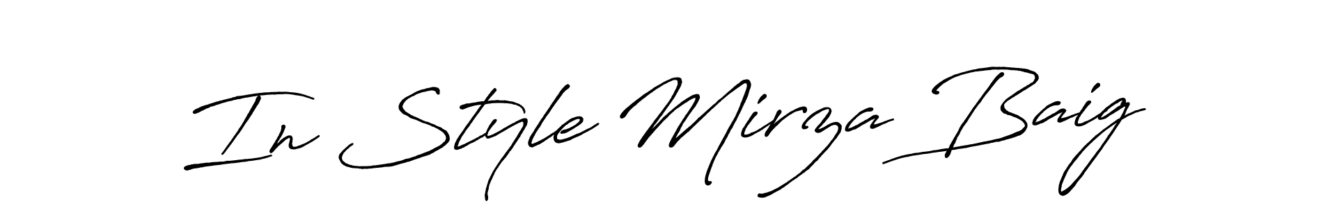 Once you've used our free online signature maker to create your best signature Antro_Vectra_Bolder style, it's time to enjoy all of the benefits that In Style Mirza Baig name signing documents. In Style Mirza Baig signature style 7 images and pictures png