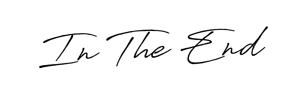 Use a signature maker to create a handwritten signature online. With this signature software, you can design (Antro_Vectra_Bolder) your own signature for name In The End. In The End signature style 7 images and pictures png