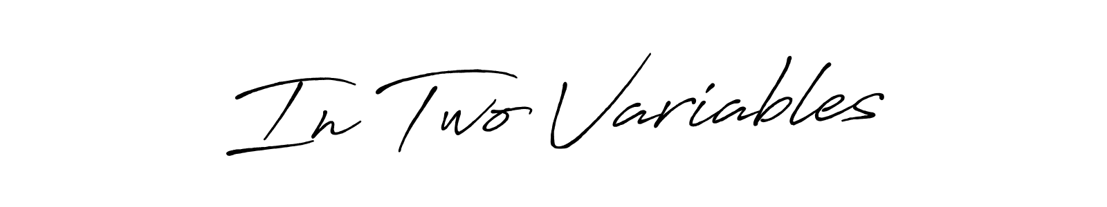 How to make In Two Variables name signature. Use Antro_Vectra_Bolder style for creating short signs online. This is the latest handwritten sign. In Two Variables signature style 7 images and pictures png