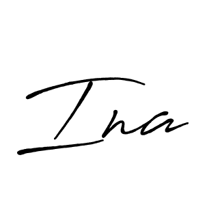 Ina stylish signature style. Best Handwritten Sign (Antro_Vectra_Bolder) for my name. Handwritten Signature Collection Ideas for my name Ina. Ina signature style 7 images and pictures png