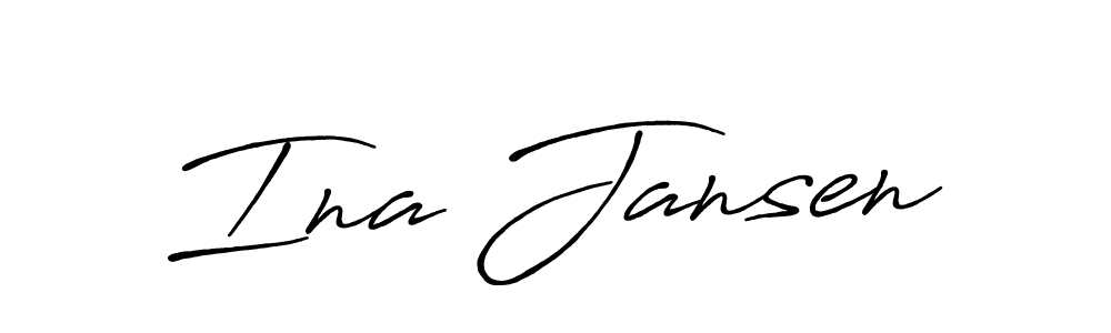 Make a beautiful signature design for name Ina Jansen. With this signature (Antro_Vectra_Bolder) style, you can create a handwritten signature for free. Ina Jansen signature style 7 images and pictures png