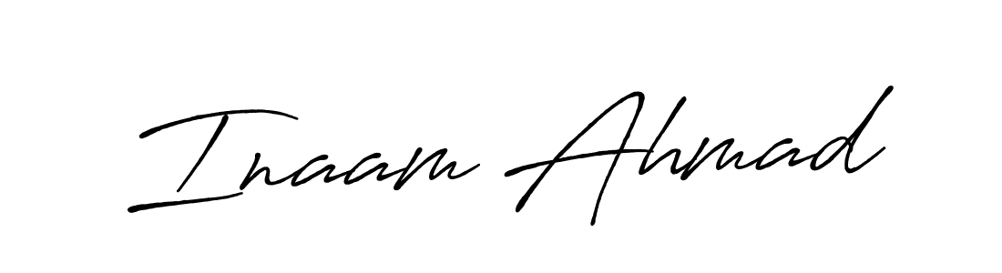 Also You can easily find your signature by using the search form. We will create Inaam Ahmad name handwritten signature images for you free of cost using Antro_Vectra_Bolder sign style. Inaam Ahmad signature style 7 images and pictures png