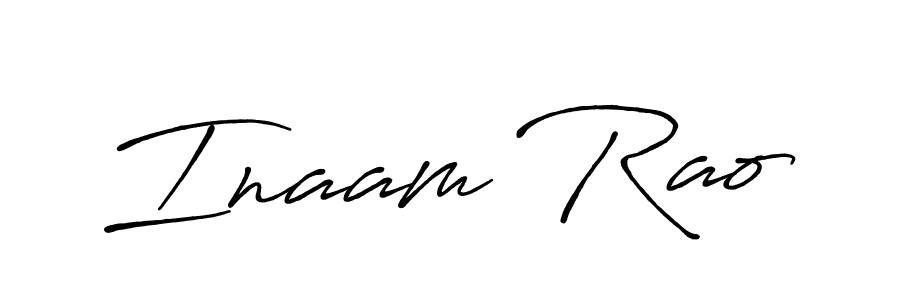 Inaam Rao stylish signature style. Best Handwritten Sign (Antro_Vectra_Bolder) for my name. Handwritten Signature Collection Ideas for my name Inaam Rao. Inaam Rao signature style 7 images and pictures png