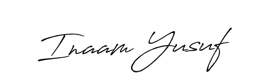 if you are searching for the best signature style for your name Inaam Yusuf. so please give up your signature search. here we have designed multiple signature styles  using Antro_Vectra_Bolder. Inaam Yusuf signature style 7 images and pictures png