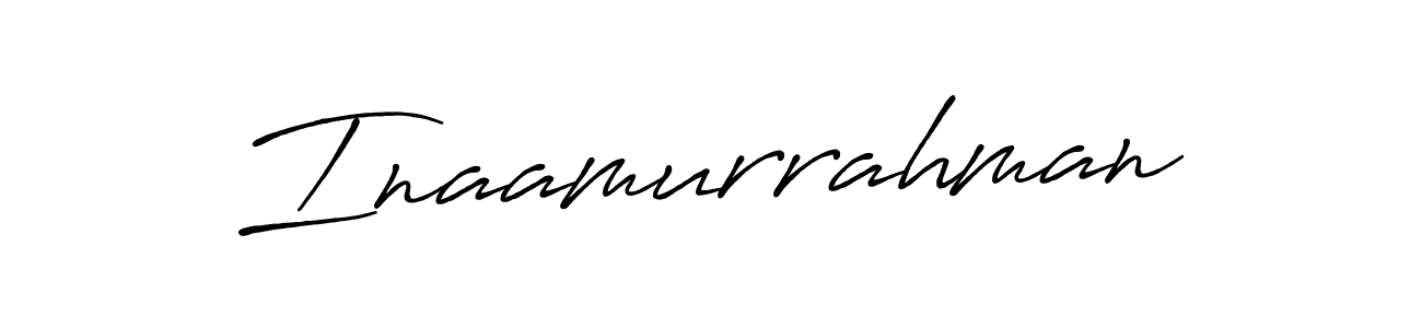 Also we have Inaamurrahman name is the best signature style. Create professional handwritten signature collection using Antro_Vectra_Bolder autograph style. Inaamurrahman signature style 7 images and pictures png