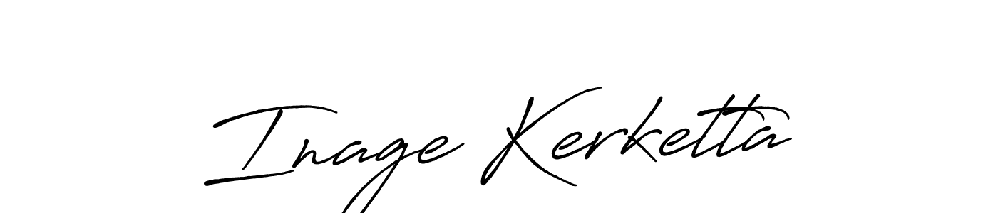 Create a beautiful signature design for name Inage Kerketta. With this signature (Antro_Vectra_Bolder) fonts, you can make a handwritten signature for free. Inage Kerketta signature style 7 images and pictures png