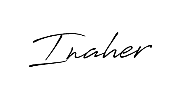 Use a signature maker to create a handwritten signature online. With this signature software, you can design (Antro_Vectra_Bolder) your own signature for name Inaher. Inaher signature style 7 images and pictures png