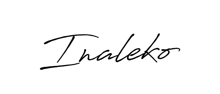 Use a signature maker to create a handwritten signature online. With this signature software, you can design (Antro_Vectra_Bolder) your own signature for name Inaleko. Inaleko signature style 7 images and pictures png