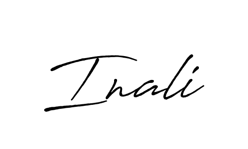 Inali stylish signature style. Best Handwritten Sign (Antro_Vectra_Bolder) for my name. Handwritten Signature Collection Ideas for my name Inali. Inali signature style 7 images and pictures png