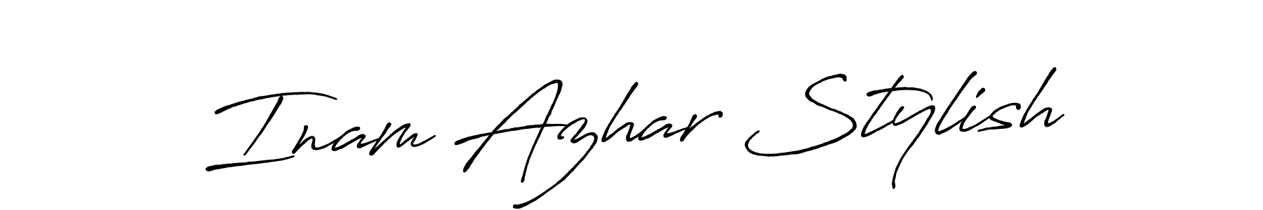 Make a beautiful signature design for name Inam Azhar Stylish. With this signature (Antro_Vectra_Bolder) style, you can create a handwritten signature for free. Inam Azhar Stylish signature style 7 images and pictures png