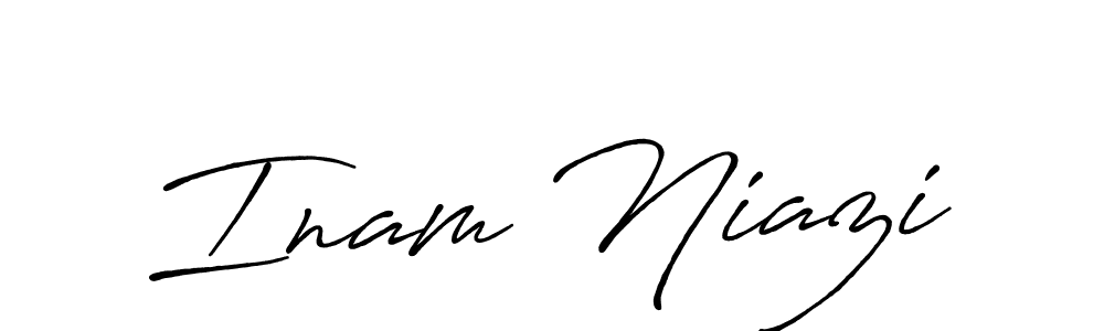 Also we have Inam Niazi name is the best signature style. Create professional handwritten signature collection using Antro_Vectra_Bolder autograph style. Inam Niazi signature style 7 images and pictures png