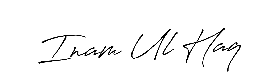 How to make Inam Ul Haq name signature. Use Antro_Vectra_Bolder style for creating short signs online. This is the latest handwritten sign. Inam Ul Haq signature style 7 images and pictures png