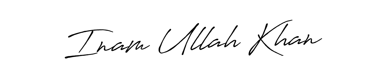 Similarly Antro_Vectra_Bolder is the best handwritten signature design. Signature creator online .You can use it as an online autograph creator for name Inam Ullah Khan. Inam Ullah Khan signature style 7 images and pictures png