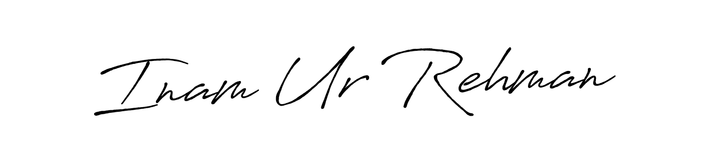 Use a signature maker to create a handwritten signature online. With this signature software, you can design (Antro_Vectra_Bolder) your own signature for name Inam Ur Rehman. Inam Ur Rehman signature style 7 images and pictures png