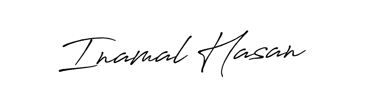 How to make Inamal Hasan name signature. Use Antro_Vectra_Bolder style for creating short signs online. This is the latest handwritten sign. Inamal Hasan signature style 7 images and pictures png