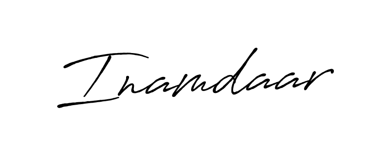 Create a beautiful signature design for name Inamdaar. With this signature (Antro_Vectra_Bolder) fonts, you can make a handwritten signature for free. Inamdaar signature style 7 images and pictures png