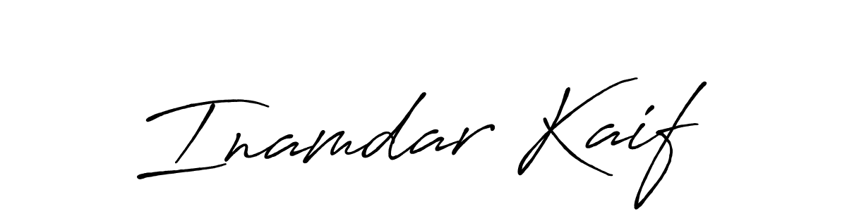 The best way (Antro_Vectra_Bolder) to make a short signature is to pick only two or three words in your name. The name Inamdar Kaif include a total of six letters. For converting this name. Inamdar Kaif signature style 7 images and pictures png