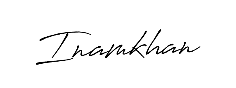 Make a beautiful signature design for name Inamkhan. With this signature (Antro_Vectra_Bolder) style, you can create a handwritten signature for free. Inamkhan signature style 7 images and pictures png