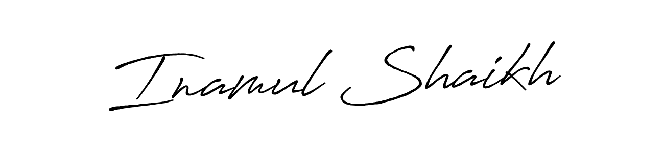 You should practise on your own different ways (Antro_Vectra_Bolder) to write your name (Inamul Shaikh) in signature. don't let someone else do it for you. Inamul Shaikh signature style 7 images and pictures png