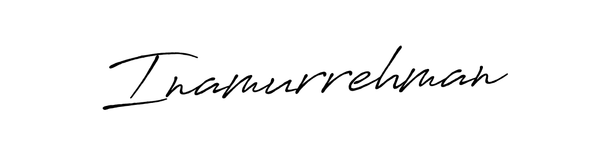 Make a beautiful signature design for name Inamurrehman. With this signature (Antro_Vectra_Bolder) style, you can create a handwritten signature for free. Inamurrehman signature style 7 images and pictures png