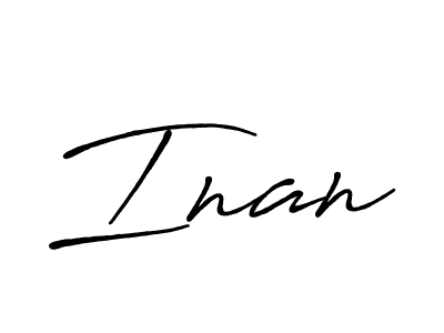 How to make Inan signature? Antro_Vectra_Bolder is a professional autograph style. Create handwritten signature for Inan name. Inan signature style 7 images and pictures png