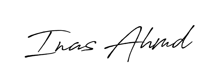 Design your own signature with our free online signature maker. With this signature software, you can create a handwritten (Antro_Vectra_Bolder) signature for name Inas Ahmd. Inas Ahmd signature style 7 images and pictures png