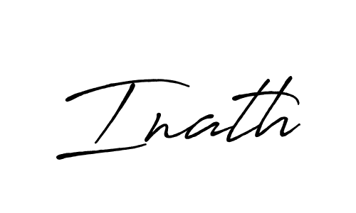 Use a signature maker to create a handwritten signature online. With this signature software, you can design (Antro_Vectra_Bolder) your own signature for name Inath. Inath signature style 7 images and pictures png