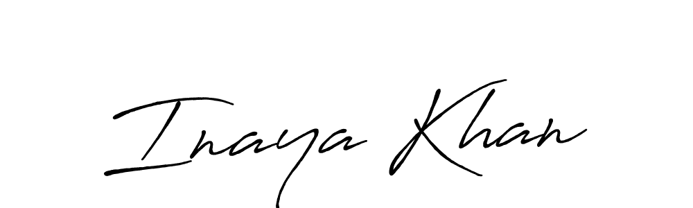 Design your own signature with our free online signature maker. With this signature software, you can create a handwritten (Antro_Vectra_Bolder) signature for name Inaya Khan. Inaya Khan signature style 7 images and pictures png