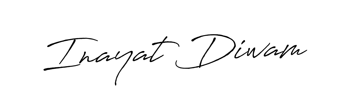 How to make Inayat Diwam name signature. Use Antro_Vectra_Bolder style for creating short signs online. This is the latest handwritten sign. Inayat Diwam signature style 7 images and pictures png