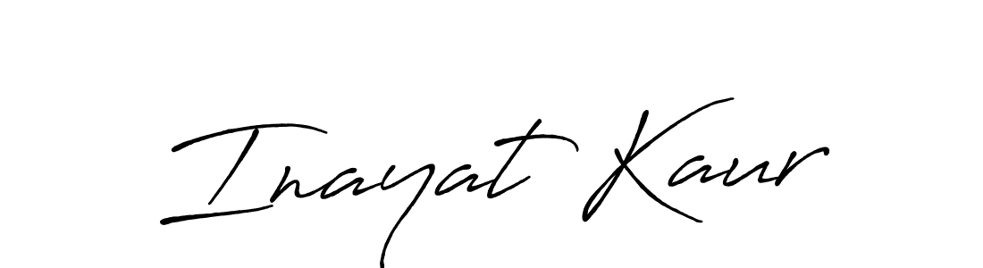 Design your own signature with our free online signature maker. With this signature software, you can create a handwritten (Antro_Vectra_Bolder) signature for name Inayat Kaur. Inayat Kaur signature style 7 images and pictures png