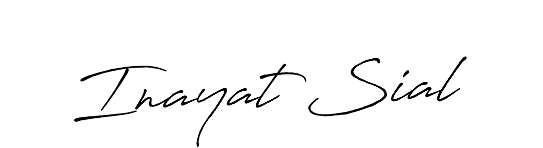 Make a beautiful signature design for name Inayat Sial. With this signature (Antro_Vectra_Bolder) style, you can create a handwritten signature for free. Inayat Sial signature style 7 images and pictures png