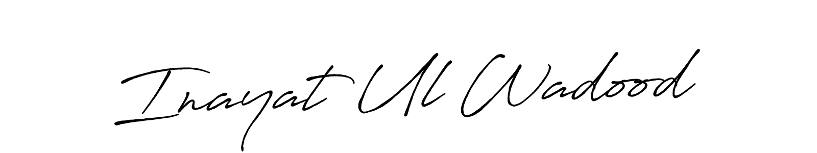 Design your own signature with our free online signature maker. With this signature software, you can create a handwritten (Antro_Vectra_Bolder) signature for name Inayat Ul Wadood. Inayat Ul Wadood signature style 7 images and pictures png