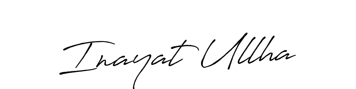 Create a beautiful signature design for name Inayat Ullha. With this signature (Antro_Vectra_Bolder) fonts, you can make a handwritten signature for free. Inayat Ullha signature style 7 images and pictures png
