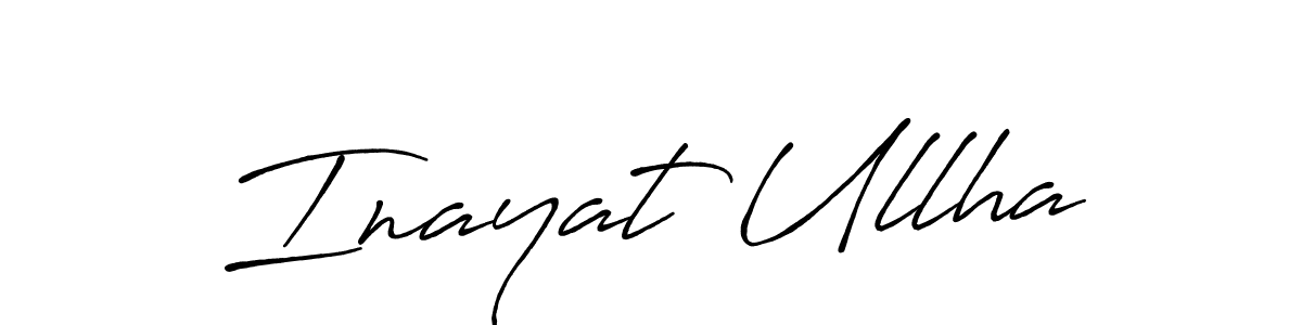 Create a beautiful signature design for name Inayat Ullha. With this signature (Antro_Vectra_Bolder) fonts, you can make a handwritten signature for free. Inayat Ullha signature style 7 images and pictures png