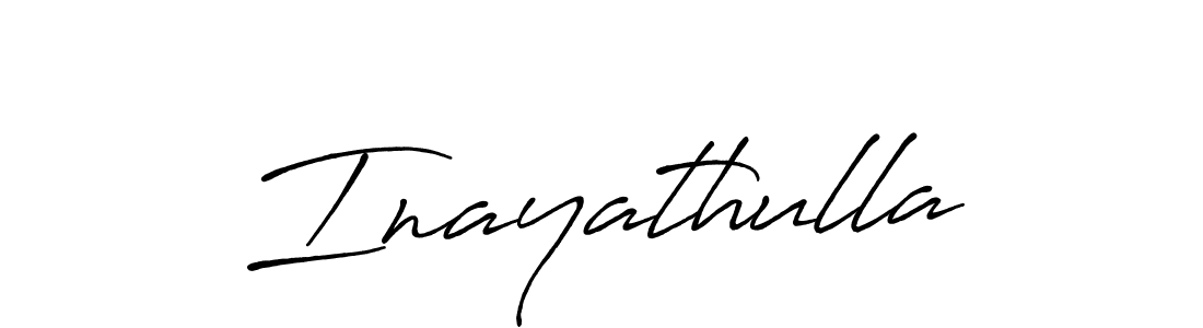 Create a beautiful signature design for name Inayathulla. With this signature (Antro_Vectra_Bolder) fonts, you can make a handwritten signature for free. Inayathulla signature style 7 images and pictures png