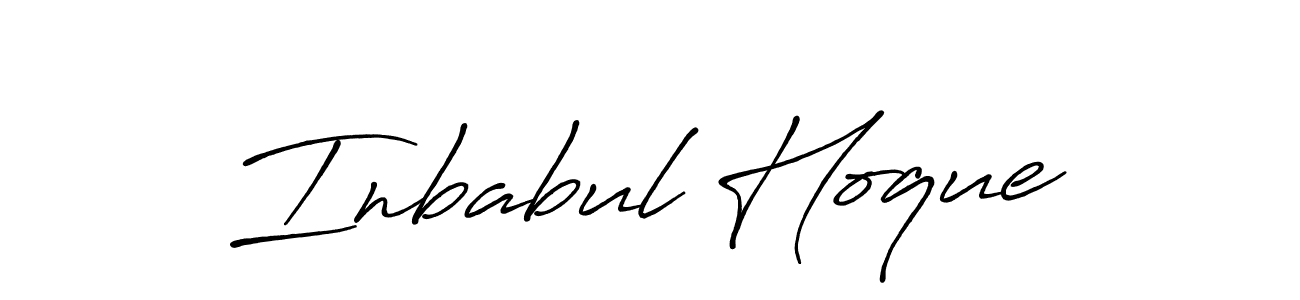 Design your own signature with our free online signature maker. With this signature software, you can create a handwritten (Antro_Vectra_Bolder) signature for name Inbabul Hoque. Inbabul Hoque signature style 7 images and pictures png