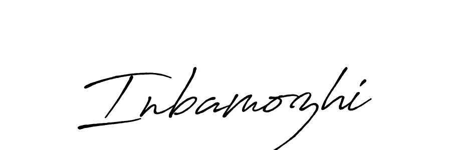 Make a beautiful signature design for name Inbamozhi. With this signature (Antro_Vectra_Bolder) style, you can create a handwritten signature for free. Inbamozhi signature style 7 images and pictures png