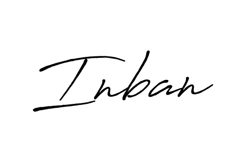 Use a signature maker to create a handwritten signature online. With this signature software, you can design (Antro_Vectra_Bolder) your own signature for name Inban. Inban signature style 7 images and pictures png