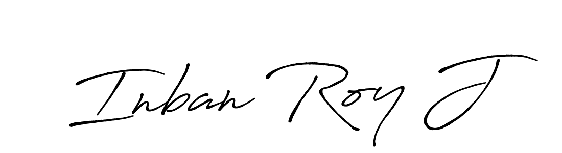Use a signature maker to create a handwritten signature online. With this signature software, you can design (Antro_Vectra_Bolder) your own signature for name Inban Roy J. Inban Roy J signature style 7 images and pictures png