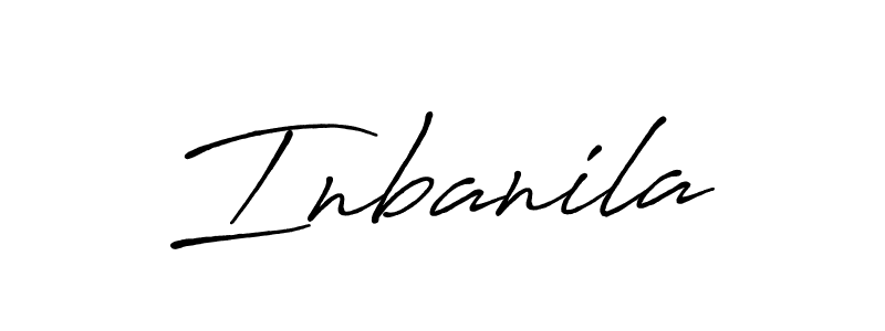 How to make Inbanila signature? Antro_Vectra_Bolder is a professional autograph style. Create handwritten signature for Inbanila name. Inbanila signature style 7 images and pictures png