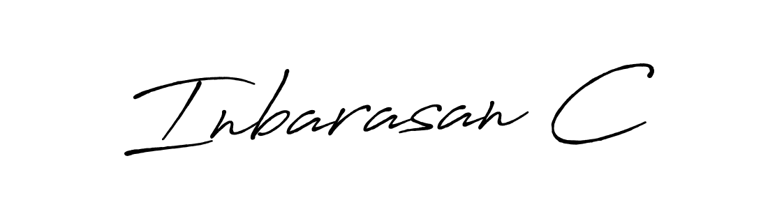 Also we have Inbarasan C name is the best signature style. Create professional handwritten signature collection using Antro_Vectra_Bolder autograph style. Inbarasan C signature style 7 images and pictures png