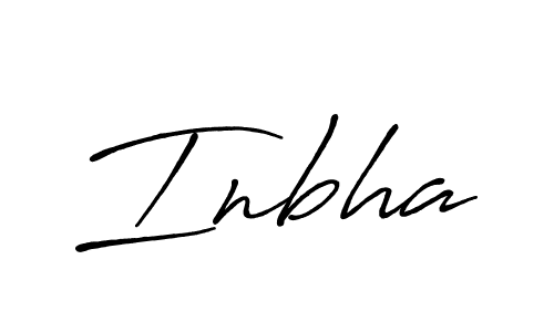 How to make Inbha name signature. Use Antro_Vectra_Bolder style for creating short signs online. This is the latest handwritten sign. Inbha signature style 7 images and pictures png