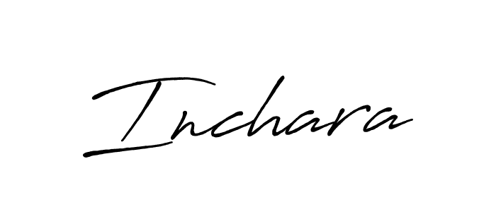 Also we have Inchara name is the best signature style. Create professional handwritten signature collection using Antro_Vectra_Bolder autograph style. Inchara signature style 7 images and pictures png