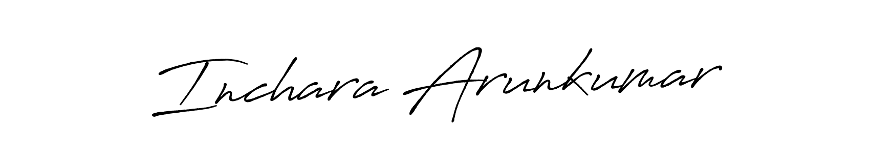 How to make Inchara Arunkumar signature? Antro_Vectra_Bolder is a professional autograph style. Create handwritten signature for Inchara Arunkumar name. Inchara Arunkumar signature style 7 images and pictures png